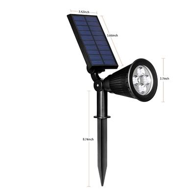 Energy Saving Led Solar Powered Garden Spotlights With ABS Plastic Material Casing
