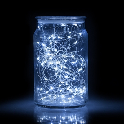 Led Starry Battery Operated Christmas String Lights Copper Wire Firefly Lights