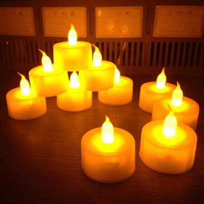 Battery Operated LED Tealight Candles Flameless Heatless Faux Wedding Holiday