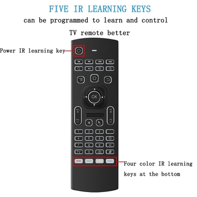 6 - Axis Infrared Backlit Remote Control , Mini Wireless Keyboard Remote Control 