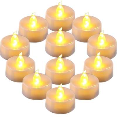 Pack of 12 Battery Operated votive Tea Lights Dia 1.4 Inch Bright effect