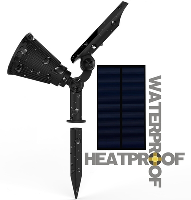 Weather Resistant Solar Led Spotlight With Heatproof Upgraded Frosted Solar Panel