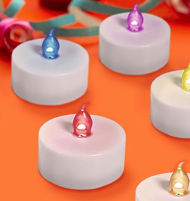 12 Soft Led Dripless Battery Powered Tea Light Candles With Energy Saving