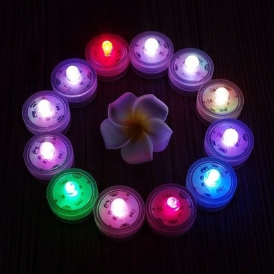 Color Changing Led Battery Candle Lights , Round Shape Unscented Tealight Candle