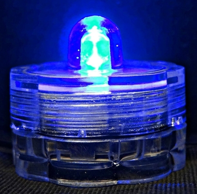 12PCS Blue Submersible Battery LED Lights Flower Shape For Wedding Decorations