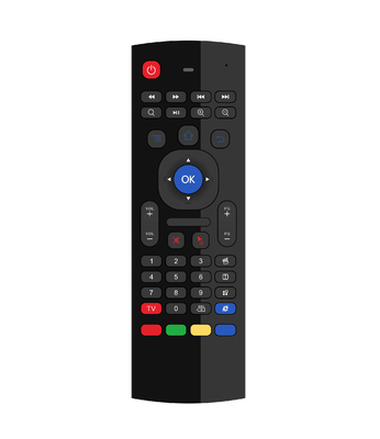 ABS Plastic Casing Android Led TV Remote Control With LED Flashing Light