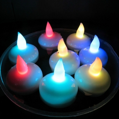 12 Piece Floating Led Candle Light Multi Color For Christmas Decoration