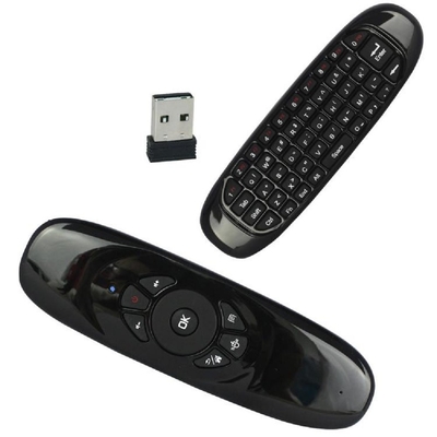 C120 Qwerty Keyboard Air Mouse Remote Control With Power Key IR Leaning Function