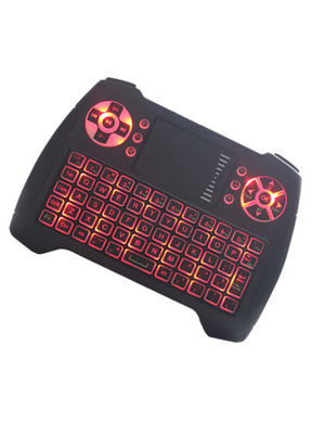 Red Backlit Mini Wireless Keyboard And Mouse For Audio / Video Players